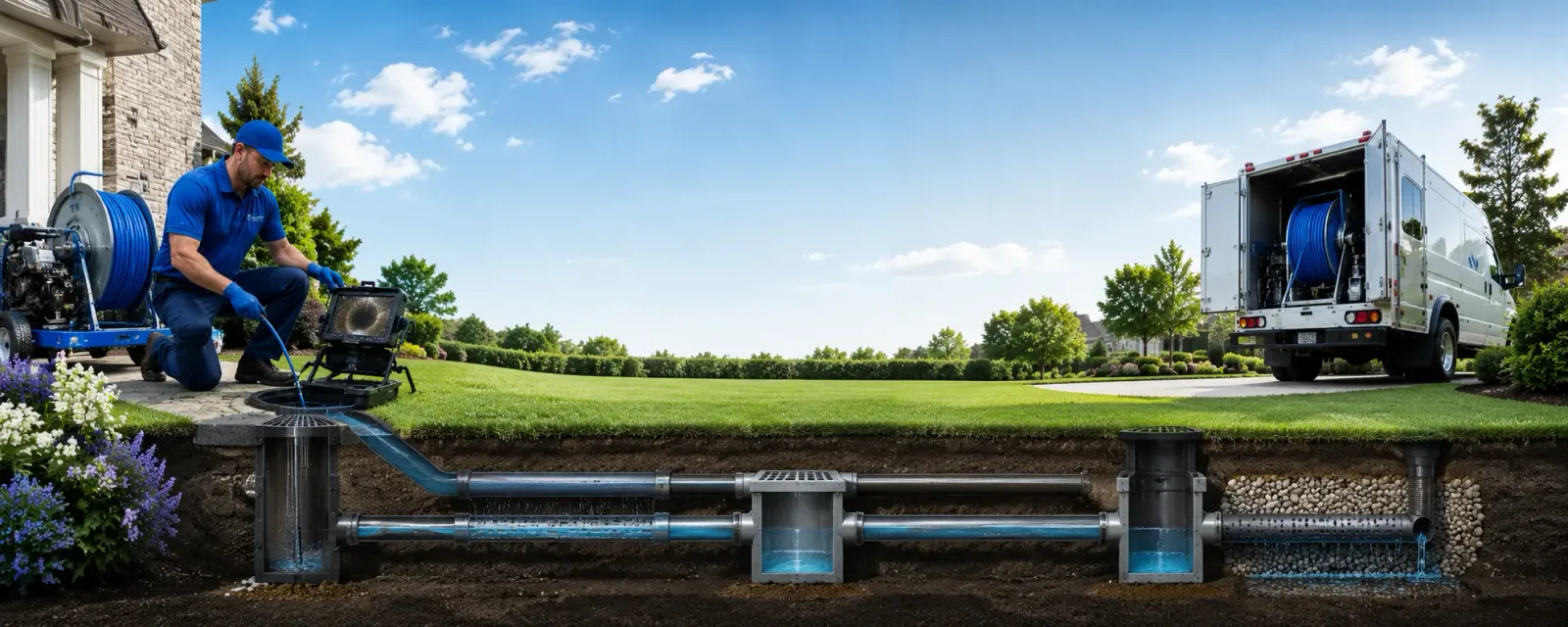 Outdoor drain cleaning information for Golf, IL